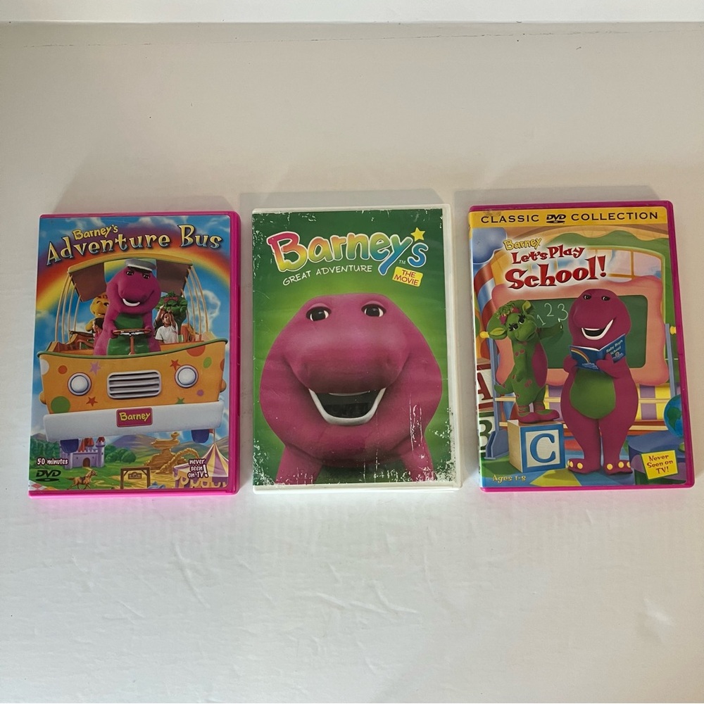Vintage Barney DVDs (3)‎ *TESTED
